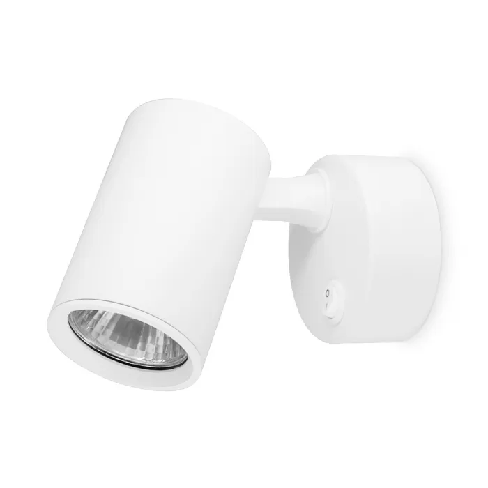 Накладной поворотный спот с выключателем TA1291 WH белый GU10 max 12W 87*55*138 от NovaLamp