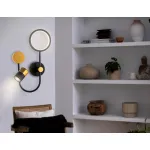 Настенный светодиодный светильник со сменной лампой FL51602/3 BK/GD черный/золото 11W 4200K+GU10 424*275*100 от NovaLamp