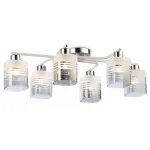 Светильник потолочный TR303207/6 WH/CH/SM/FR белый/хром/дымчатый/белый матовый E27*6 max 60W 710*400*200 от NovaLamp