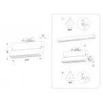 Светильник светодиодный трековый GL6815 WH белый LED 12W 3000K 24° 230*22*87 от NovaLamp