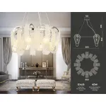 Подвесная люстра с хрусталем TR5377/8 CH/CL хром/прозрачный E14*8 max 40W D600*300 от NovaLamp