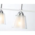 Светильник подвесной TR303242/4 WH/CH/CL/FR белый/хром/прозрачный/белый матовый E27*4 max 60W 870*120*780 от NovaLamp