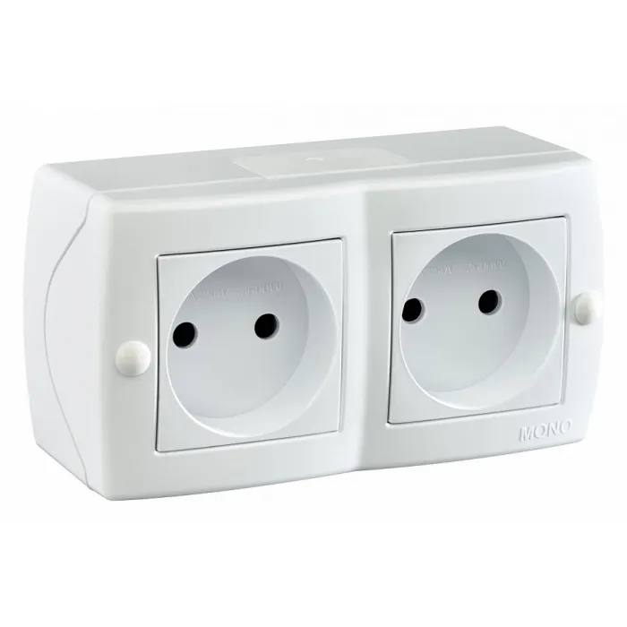 Блок с розетками без заземления Mono Electric Octans IP20 104-010106-121 от ImperiumLoft