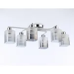 Светильник потолочный TR303207/6 WH/CH/SM/FR белый/хром/дымчатый/белый матовый E27*6 max 60W 710*400*200 от NovaLamp