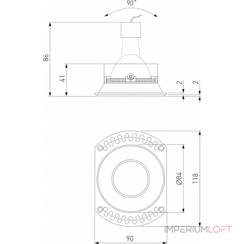 Встраиваемый светильник Elektrostandard Renzo a067523