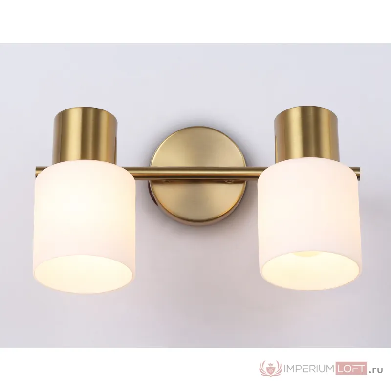 Настенно-потолочный спот TR3969/2 BS/FR латунь/белый матовый E27*2 max 40W 260*80*210 от NovaLamp
