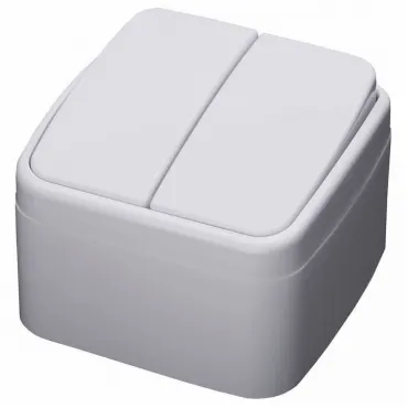 Выключатель двухклавишный Stekker Basic 39032
