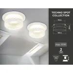 Встраиваемый светильник TN1251 SWH/CL белый песок/прозрачный GU5.3 D98*58 от NovaLamp