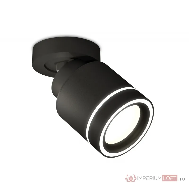 Комплект накладного поворотного светильника с акрилом XM8111003 SBK/FR черный песок/белый матовый GX53 (A2229, A2106, C8111, N8434) от NovaLamp