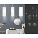 Подвесной светильник TR3675/3 CH/CL/FR хром/прозрачный/белый матовый E14/3 max 40W 640*110*900 от NovaLamp