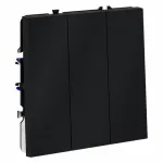 Выключатель трехклавишный без рамки Voltum S70 VLS030107 от ImperiumLoft
