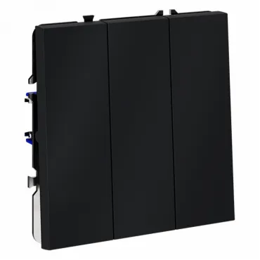 Выключатель трехклавишный без рамки Voltum S70 VLS030107