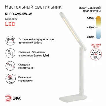 Настольная лампа офисная Эра NLED-495 Б0051472