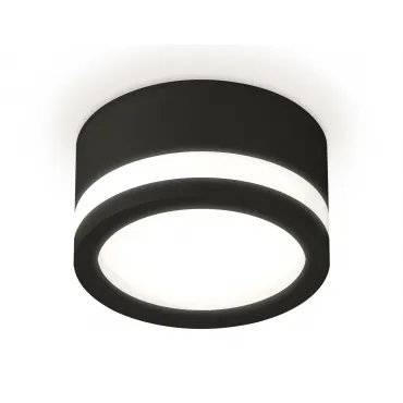 Комплект накладного светильника с акрилом XS8102017 SBK/FR черный песок/белый матовый GX53 (C8102, N8415)