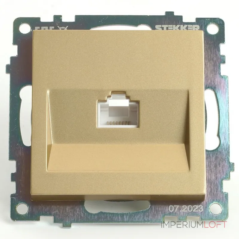 Розетка Ethernet RJ-45 без рамки Stekker Катрин 49227 Розетка Ethernet RJ-45 без рамки Stekker Катрин 49227