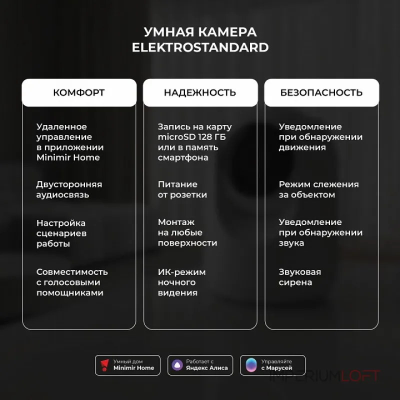 Видеокамера безопасности Elektrostandard WF 76500/00