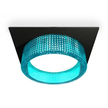 Комплект встраиваемого светильника XC8062033 SBK/BL черный песок/голубой GX53 (C8062, N8488) от NovaLamp