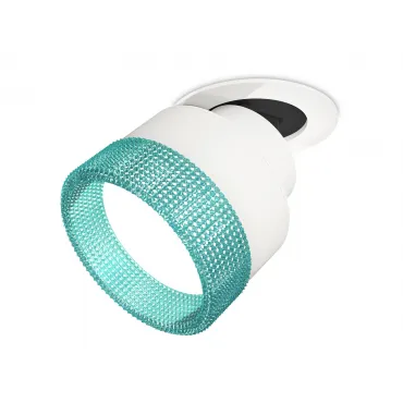 Комплект встраиваемого поворотного светильника с композитным хрусталем XM8101543 SWH/BL белый песок/голубой GX53 (A2241, A2105, C8101, N8488)