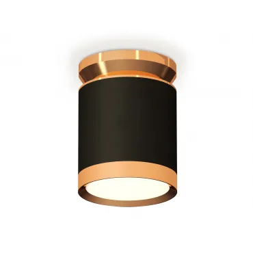 Комплект накладного светильника XS8142030 SBK/PYG черный песок/золото желтое полированное GX53 (N8909, C8142, N8124)