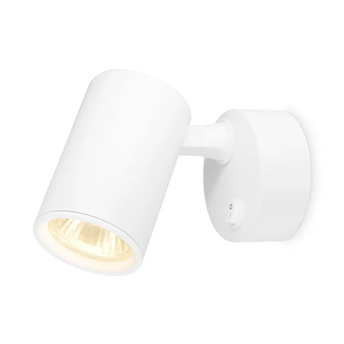 Накладной поворотный спот с выключателем TA1291 WH белый GU10 max 12W 87*55*138 от NovaLamp