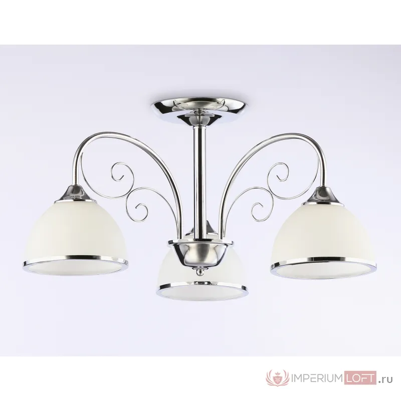Подвесная люстра TR3181/3 CH/FR хром/белый матовый E27/3 max 40W D585*285 от NovaLamp