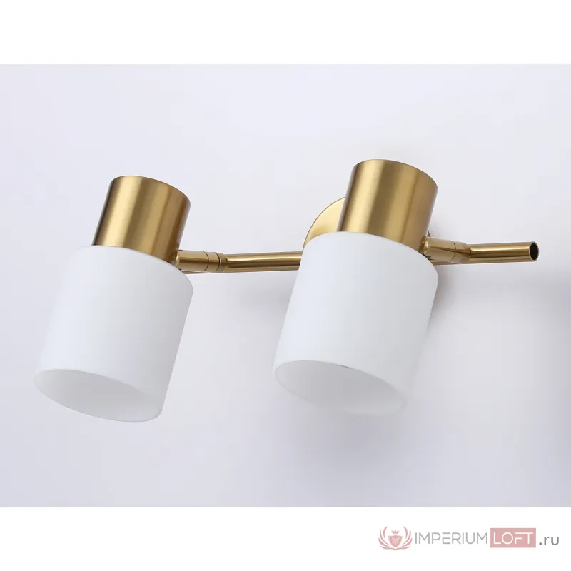 Настенно-потолочный спот TR3969/2 BS/FR латунь/белый матовый E27*2 max 40W 260*80*210 от NovaLamp