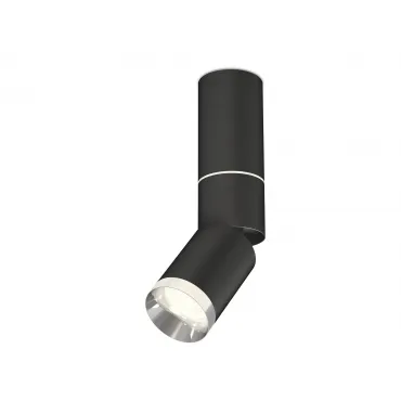 Комплект накладного поворотного светильника XM6313100 SBK/PSL черный песок/серебро полированное MR16 GU5.3 (C6323, A2060, A2221, C6313, N6132) от NovaLamp
