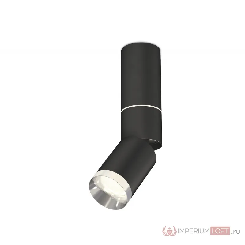 Комплект накладного поворотного светильника XM6313100 SBK/PSL черный песок/серебро полированное MR16 GU5.3 (C6323, A2060, A2221, C6313, N6132) от NovaLamp