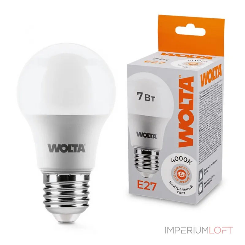 Лампа светодиодная Wolta E27 7Вт 4000K 25S55BL7E27