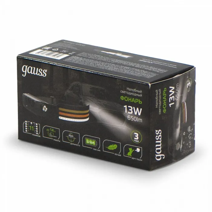 Фонарь налобный Gauss GF412 от ImperiumLoft