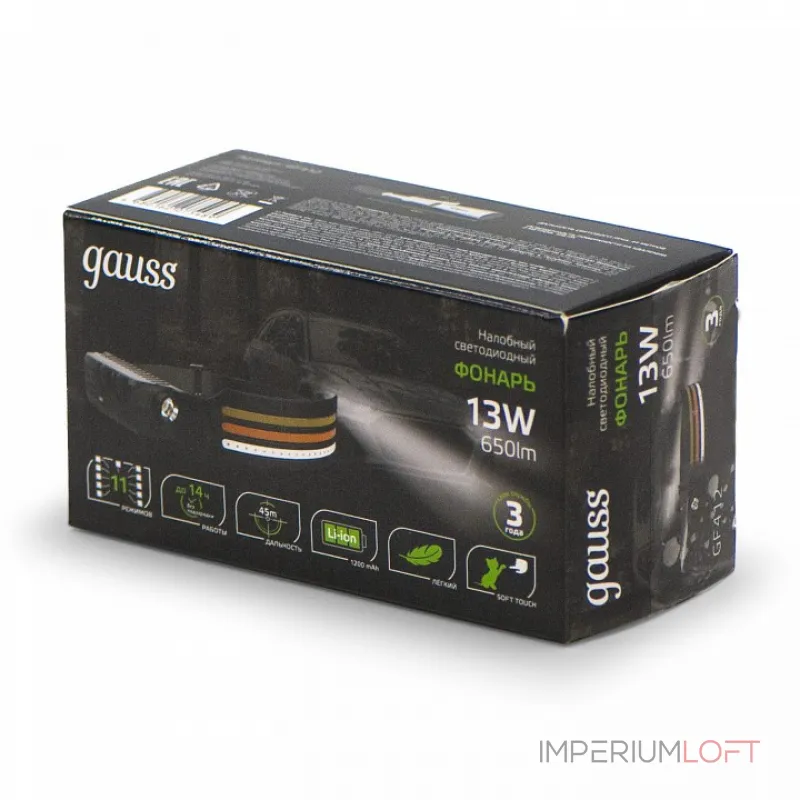 Фонарь налобный Gauss GF412 от ImperiumLoft Фонарь налобный Gauss GF412 от ImperiumLoft