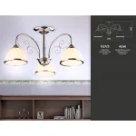 Подвесная люстра TR3181/3 CH/FR хром/белый матовый E27/3 max 40W D585*285 от NovaLamp