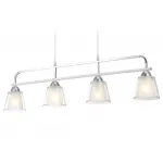 Светильник подвесной TR303242/4 WH/CH/CL/FR белый/хром/прозрачный/белый матовый E27*4 max 60W 870*120*780 от NovaLamp