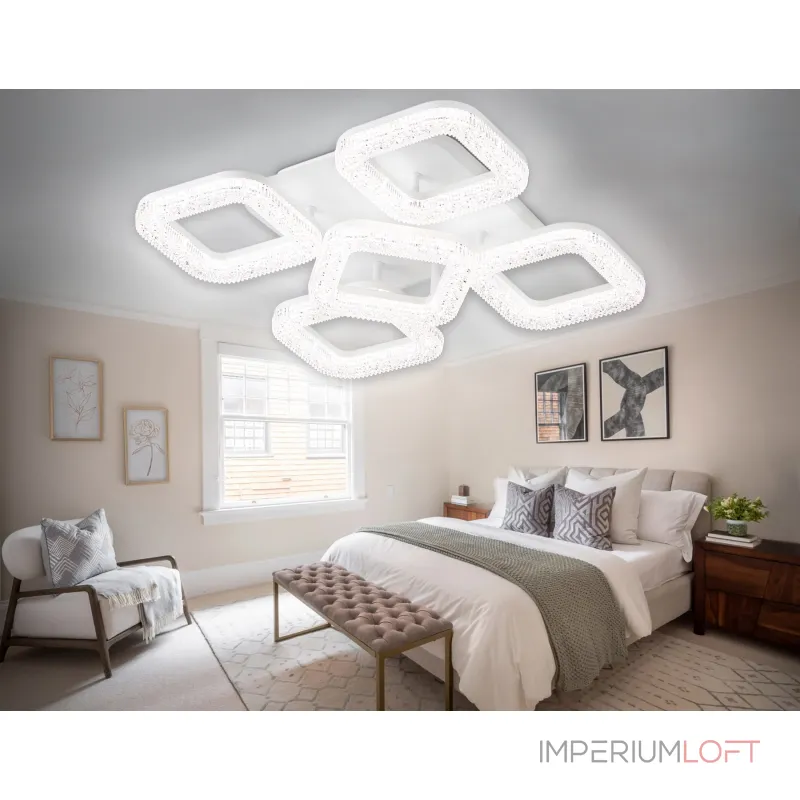 Светильник потолочный светодиодный с пультом FA3914/4+1 WH белый 80W 3000K/4200K/6400K 380*380*110 (ПДУ РАДИО 2.4G) от NovaLamp Светильник потолочный светодиодный с пультом FA3914/4+1 WH белый 80W 3000K/4200K/6400K 380*380*110 (ПДУ РАДИО 2.4G) от NovaLamp