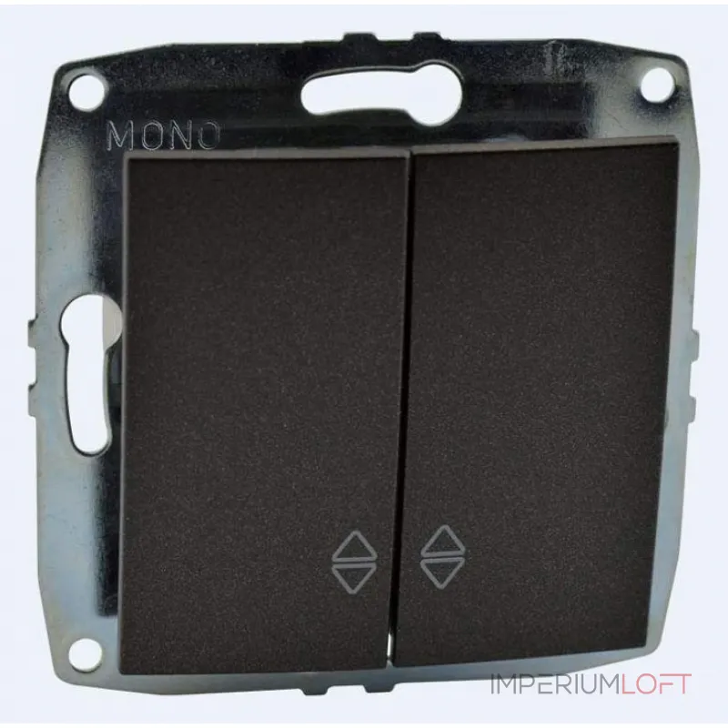 Выключатель проходной двухклавишный без рамки Mono Electric Despina / Larissa 500-002023-111 Выключатель проходной двухклавишный без рамки Mono Electric Despina / Larissa 500-002023-111