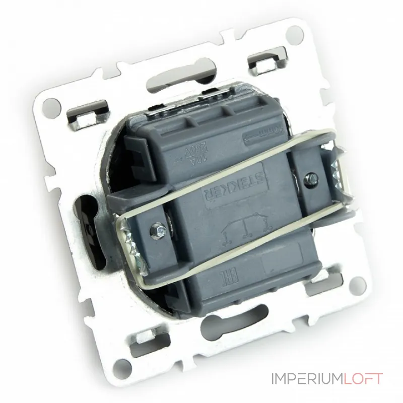 Выключатель одноклавишный без рамки Stekker Эрна 49148 от ImperiumLoft