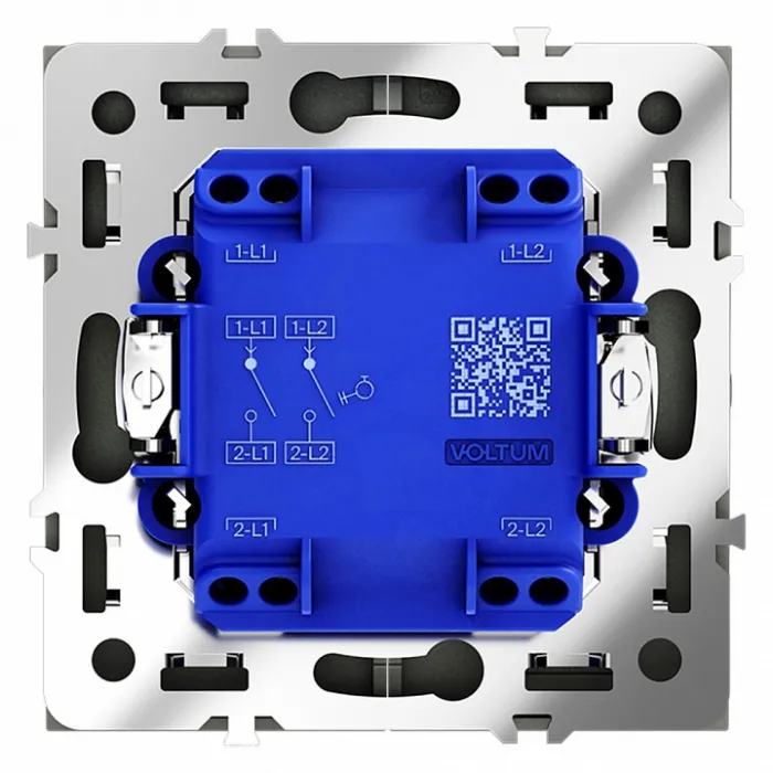 Выключатель двухклавишный без рамки Voltum S70 VLS020606 от ImperiumLoft