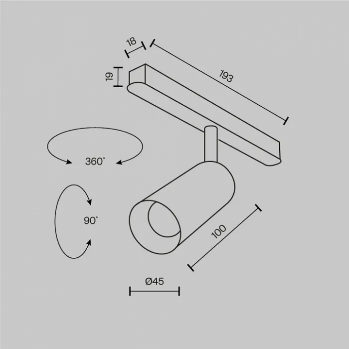 Трековый светильник Focus LED TR032-2-5W3K-M-BW от ImperiumLoft