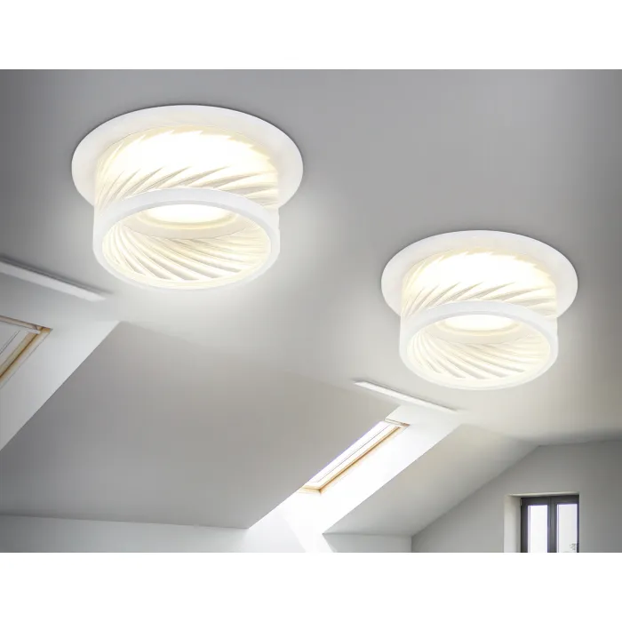 Встраиваемый светильник TN1251 SWH/CL белый песок/прозрачный GU5.3 D98*58 от NovaLamp