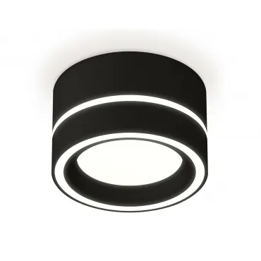Комплект накладного светильника с акрилом XS8102018 SBK/FR черный песок/белый матовый GX53 (C8102, N8434) от NovaLamp