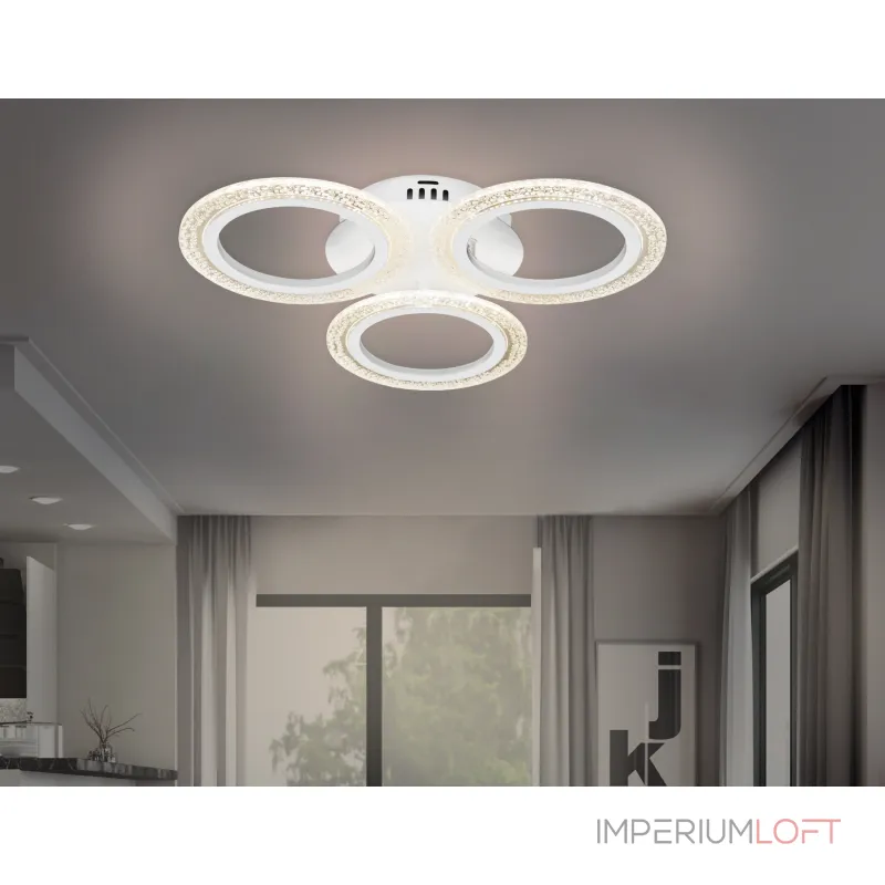 Потолочный светодиодный светильник с пультом FA4050/3 WH белый 4200K/3000/6400K 30W D490*65 (ПДУ ИК) от NovaLamp Потолочный светодиодный светильник с пультом FA4050/3 WH белый 4200K/3000/6400K 30W D490*65 (ПДУ ИК) от NovaLamp