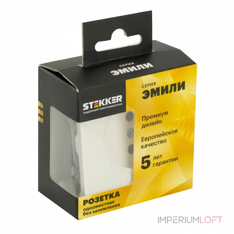Розетка без заземления и со шторкой без рамки Stekker RST16-5109-01 49876 Розетка без заземления и со шторкой без рамки Stekker RST16-5109-01 49876