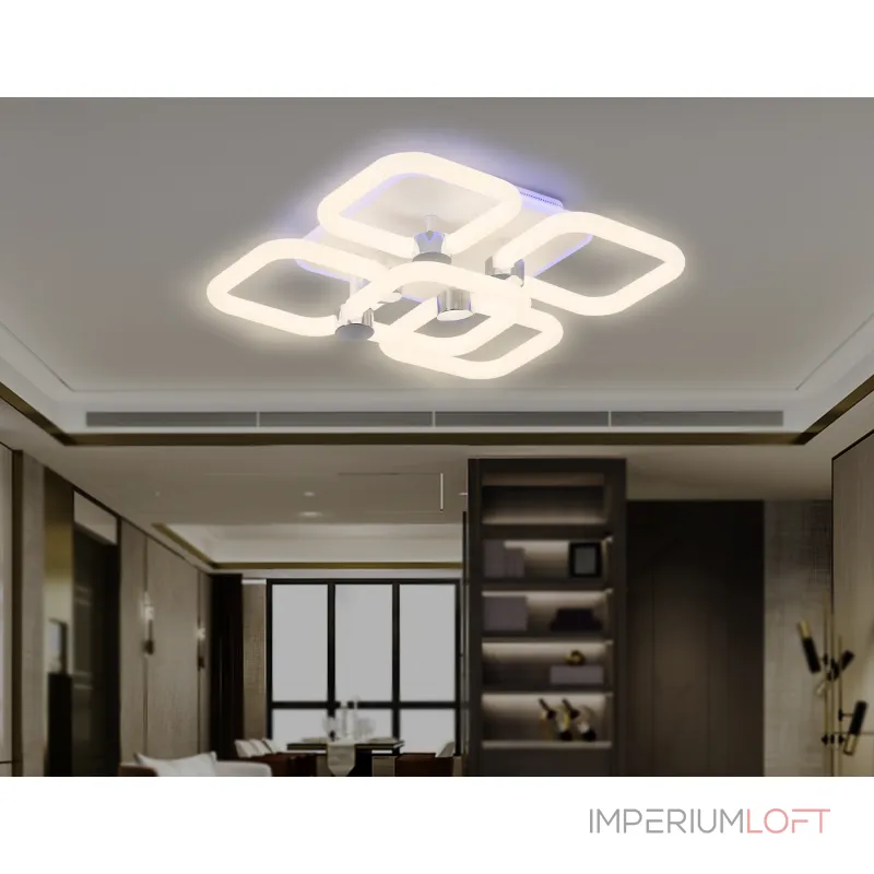 Светильник светодиодный потолочный FA3861/4+1 WH белый 70W 3000K-6400K+RGB 400*400*115 (ПДУ РАДИО 2.4G) от NovaLamp