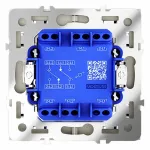 Проходной переключатель встраиваемый S70 двухклавишный 10А (сталь) Voltum VLS020305