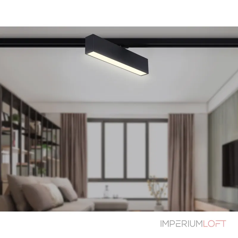 Светильник светодиодный трековый GL6765 BK черный LED 12W 3000K 300*22*48 от NovaLamp