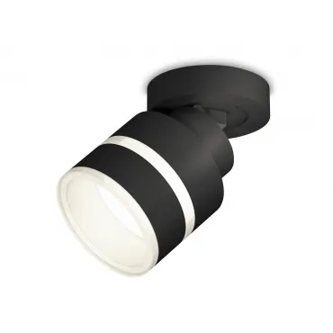 Комплект накладного поворотного светильника с акрилом XM8102024 SBK/FR черный песок/белый матовый GX53 (A2229, A2106, C8102, N8445)