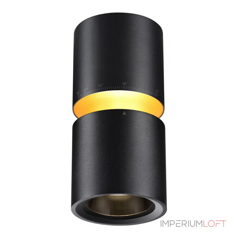 Светильник накладной светодиодный IP20 LED 10W/3W 3000K 1090Лм 170-265V ARISTO 359338 OVER NT24 000 Черный