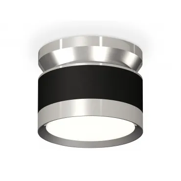 Комплект накладного светильника XS8102055 SBK/PSL черный песок/серебро полированное GX53 (N8904, C8102, N8118)