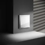 Выключатель встраиваемый S70 одноклавишный 10А (белый глянцевый) Voltum VLS010101