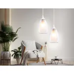 Подвесной светильник TR3534 WH/CL/FR белый/прозрачный/белый матовый E27 max 40W D120*800 от NovaLamp